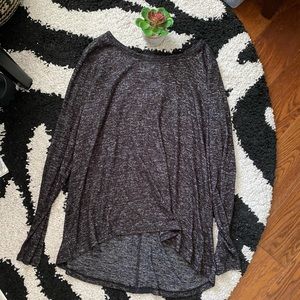 NWT Bobeau Lace Back Detail Gray Mark Knit Top XL